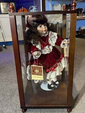 Dynasty Doll Collection Anna Collection Alexandra Porcelain Doll in Display Case